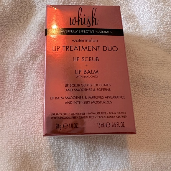 NWOT WHISH LIP DUO - Watermelon Lip Scrub and Lip Balm - Picture 2 of 4